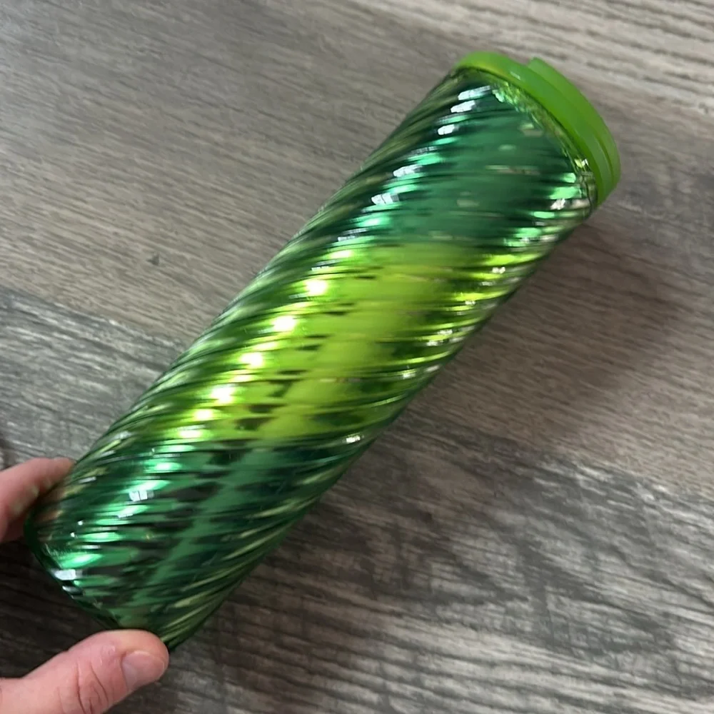 Starbucks iridescent‎ green travel mug 16oz